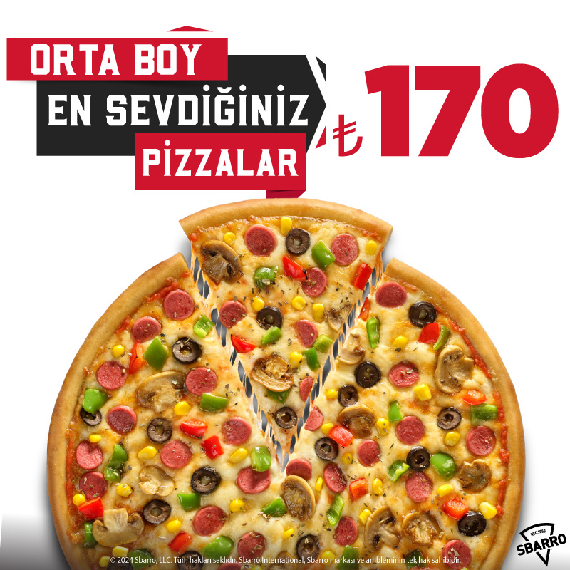 Orta Boy En Sevdiğiniz Pizzalar!