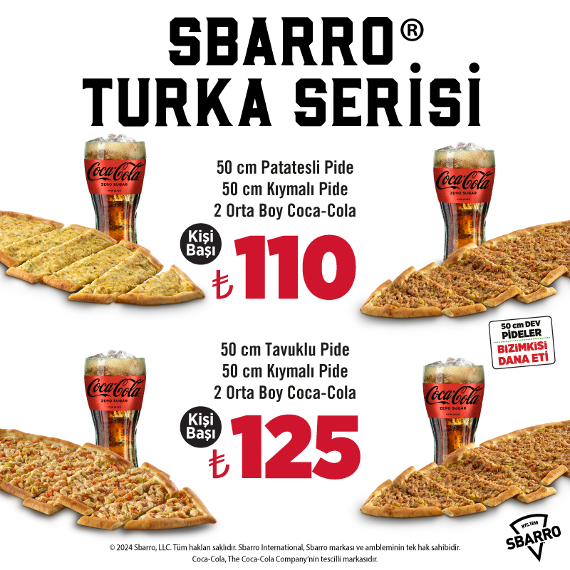 Sbarro® Turka Serisi'nden Pide Lezzetleri!